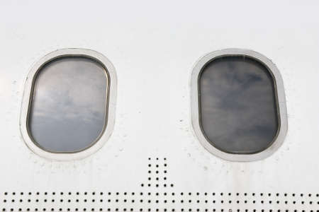 airplane glass body part, windowの写真素材