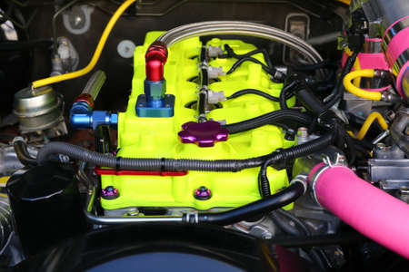 colorful modified car engineの写真素材