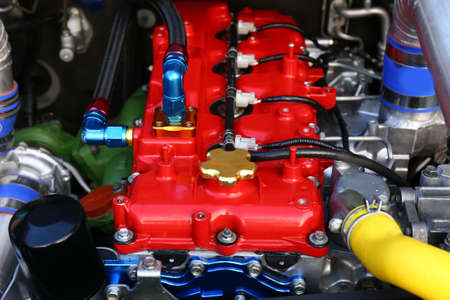 colorful modified car engineの写真素材