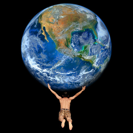 man jump to the earth