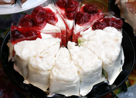 round cream homemade  cake