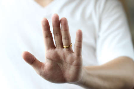 stop handの写真素材