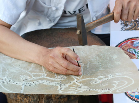 hand making shadow play, Thailand hand craft