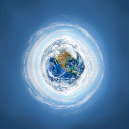 The earth planet with cloud.の写真素材