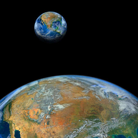 the earth in spaceの写真素材