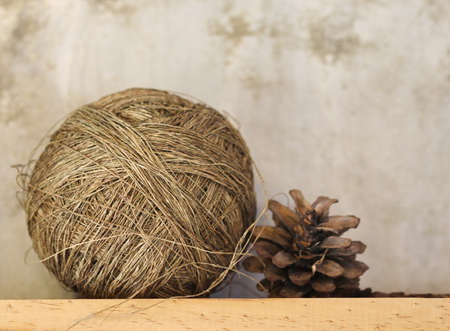 dried grass ballの写真素材