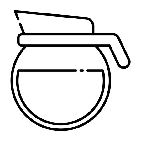 Coffee pot icon outline.のイラスト素材