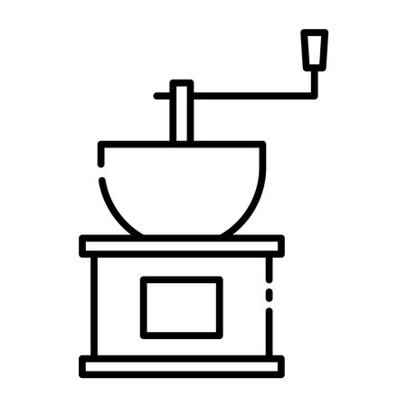 Coffee grinder icon outline cafe drink.のイラスト素材