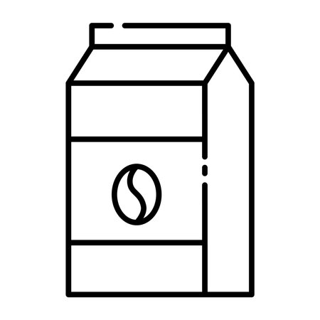 Coffee bean bag icon outline.のイラスト素材