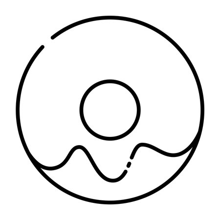 donut line icon.のイラスト素材
