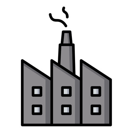 Ecological industrial plant icon.のイラスト素材