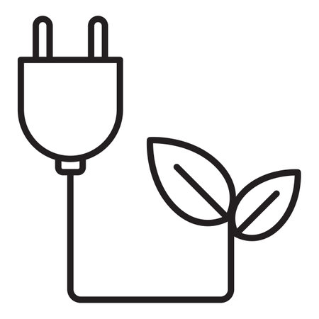 Eco plant plug icon.のイラスト素材