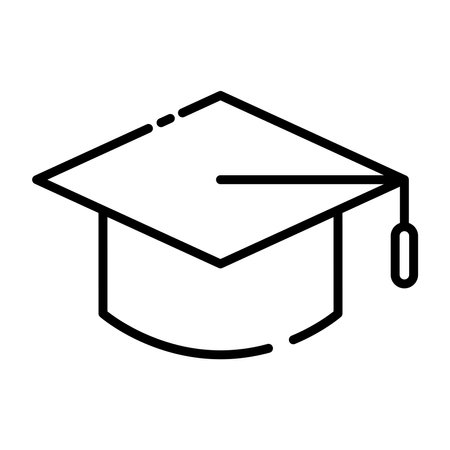 Graduation Hat, Students Cap icon.のイラスト素材