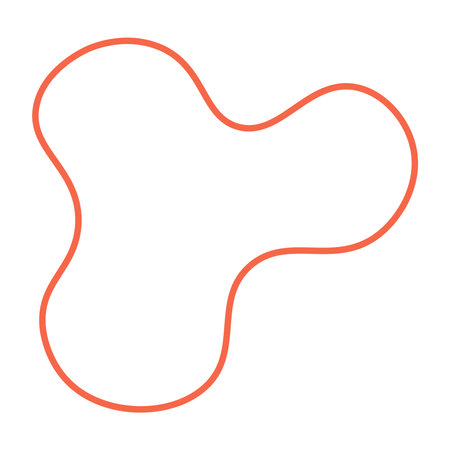 Abstract boho line blob shapes simple hand drawn.のイラスト素材