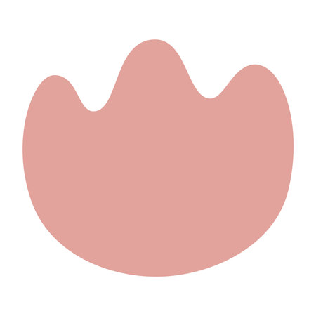 Abstract boho blob shapes simple hand.のイラスト素材