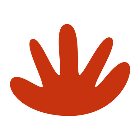 Abstract boho blob shapes simple hand.のイラスト素材