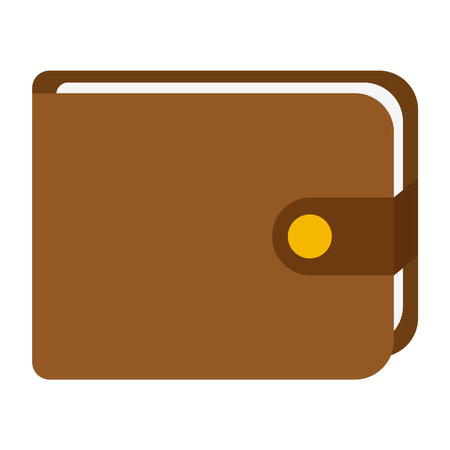 Brown wallet icon. vector illustration.のイラスト素材