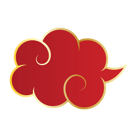Red chinese cloudのイラスト素材