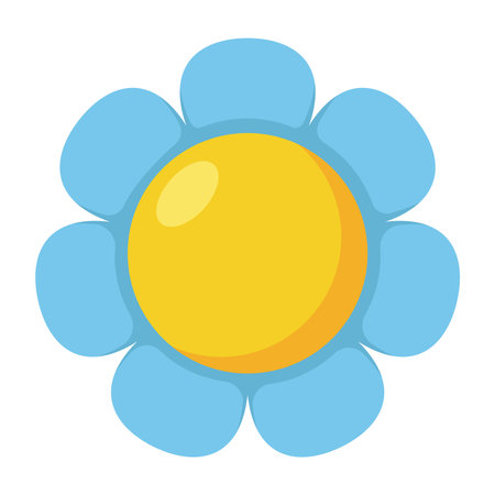 Daisy flower flat icon.のイラスト素材
