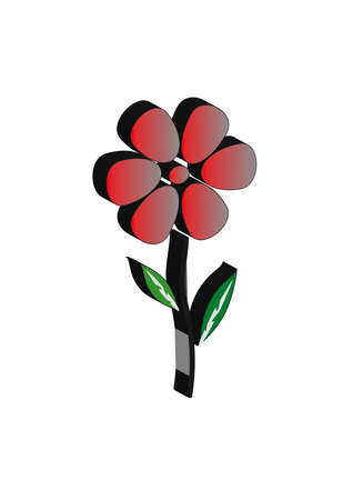 flower on white backgroundのイラスト素材