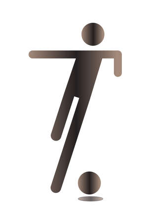 play football on white backgroundのイラスト素材