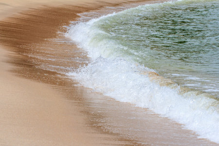 Sea waves crashing on the beach