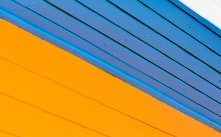 Wooden cliff wall two colors