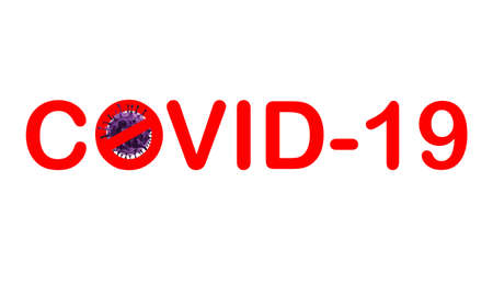Stop outbreak covid-19.Warning to prevent the spread of disease.Very dangerous virus.のイラスト素材