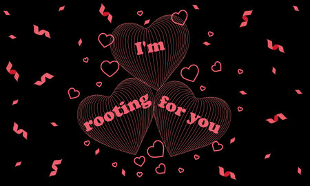 Heart shape with inspirational quotes words of encouragement positive thinking message. Greeting card, print for apparel, gifts.のイラスト素材
