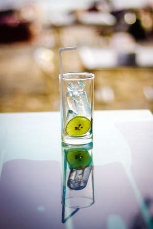 Glass of iceの写真素材