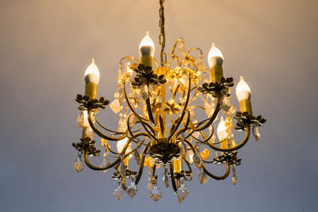 Crystal chandelier with retro styleの写真素材