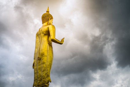 Phra Buddha Mongkol Maharaj Buddha in HatYai city,thailandの写真素材