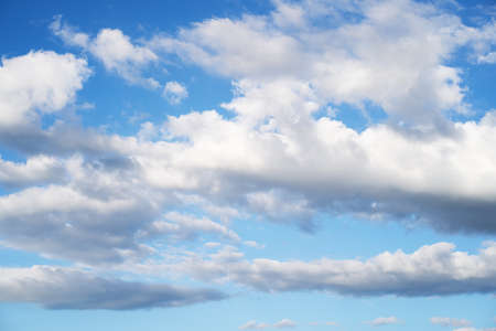 blue sky background with tiny cloudsの写真素材