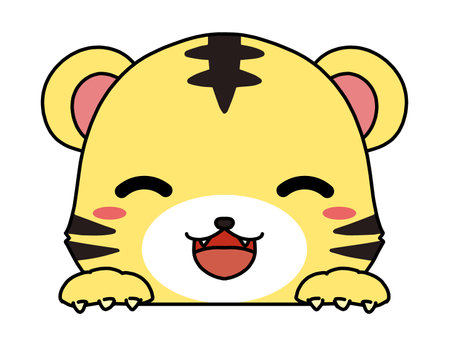 Tiger Face Illustrationのイラスト素材