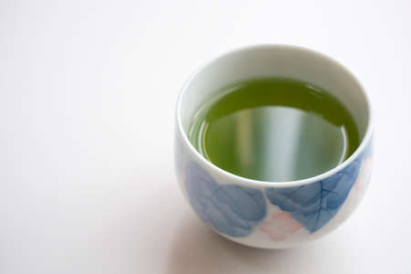 a cup of green teaの写真素材