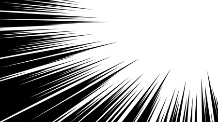 Cartoon-style concentrated line illustration materialのイラスト素材