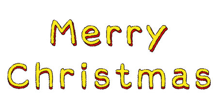 Simple material of Merry christmas lettersのイラスト素材