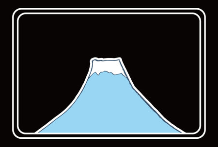 Materials for Mt. Fuji's New Year's cardsのイラスト素材