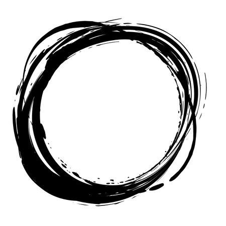 Japanese-style circle illustration materialのイラスト素材
