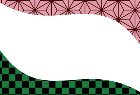 Background material for simple New Year's cards with Japanese patternsのイラスト素材