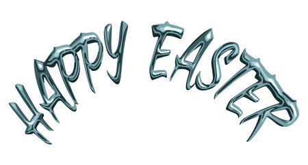 HAPPY EASTER text materialのイラスト素材