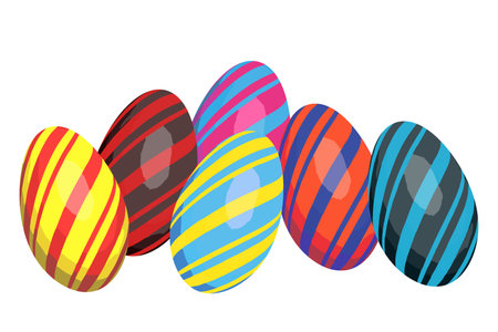 Three-dimensional egg illustration material for Easterのイラスト素材