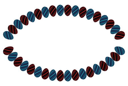 Patterned egg decoration material for Easterのイラスト素材