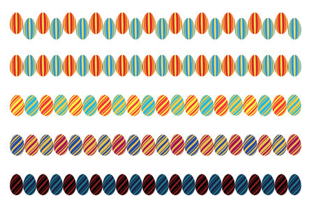 Patterned egg decoration material for Easterのイラスト素材