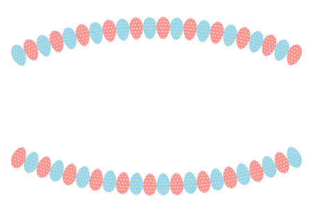 Patterned egg decoration material for Easterのイラスト素材
