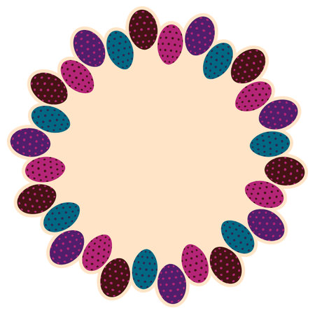 Patterned egg decoration material for Easterのイラスト素材