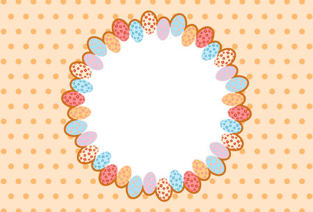 Materials for Easter greeting cardsのイラスト素材