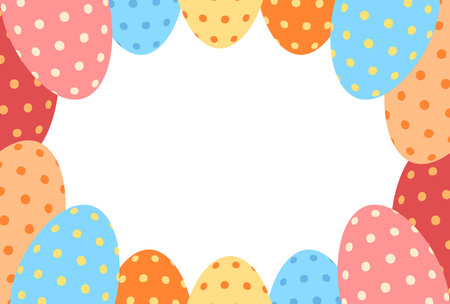 Patterned egg decoration material for Easterのイラスト素材
