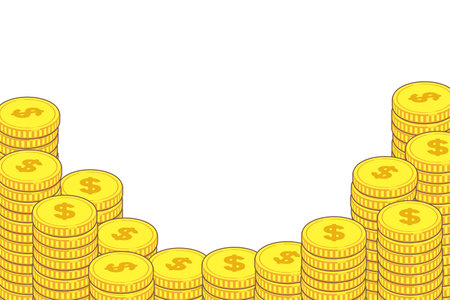 $ mark coin illustrationのイラスト素材