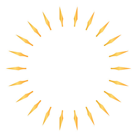 Golden style circular decorative illustration materialのイラスト素材